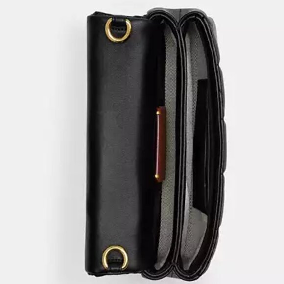 NWT ✅ COACH Tabby Crossbody Wristlet Pillow Quilting CP018 BLACK / GOLD ⭐ NWT - Picture 4 of 16